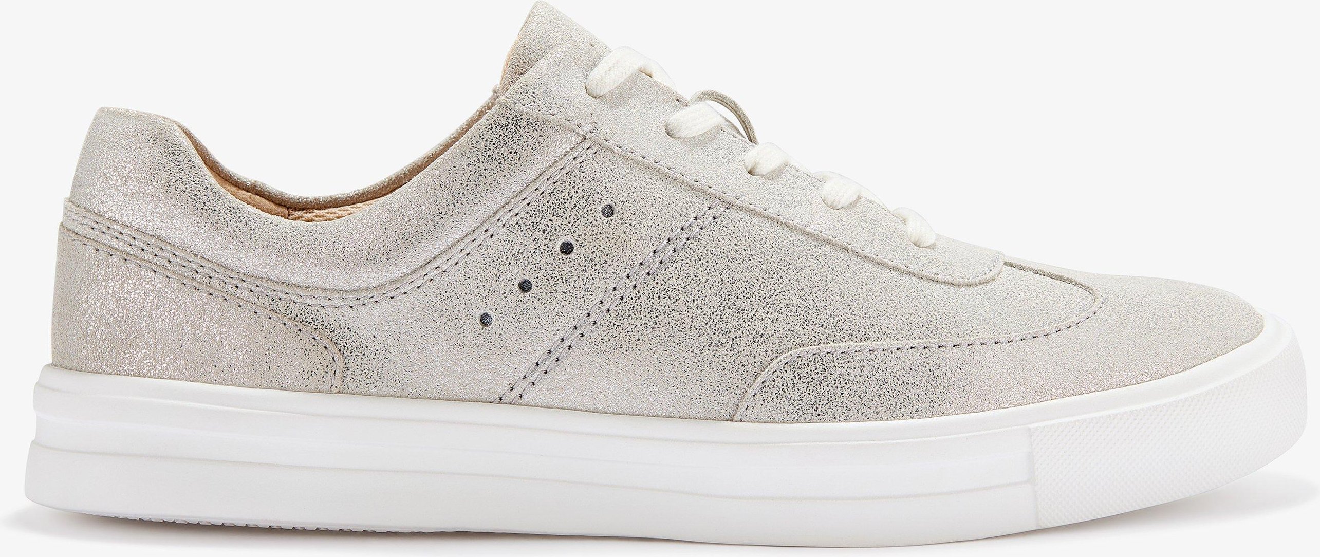 Makea Court Metallic Leder Schuhe