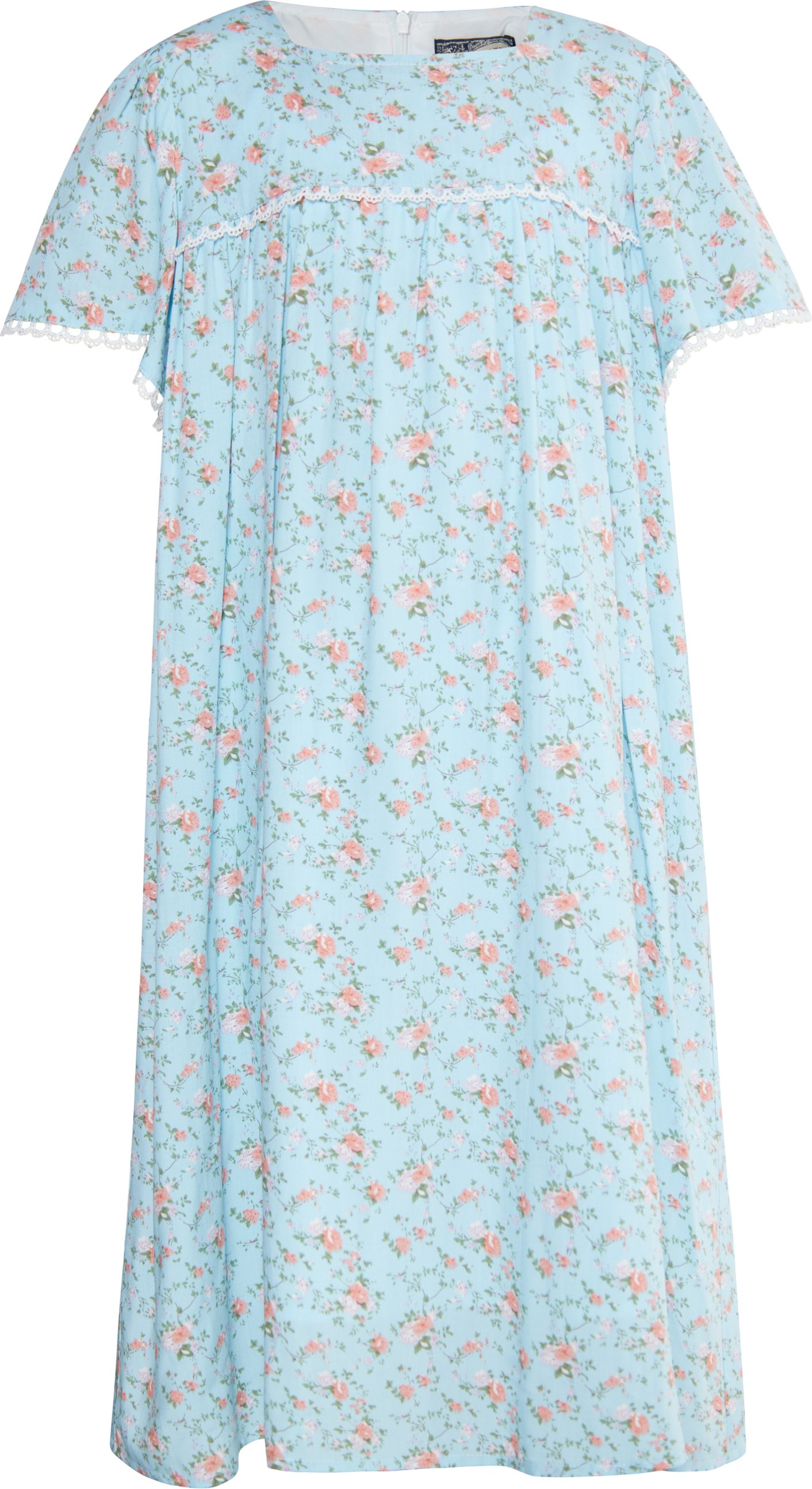 Dreimaster Kleid Mädchen (Kids) Hellblaue Blume