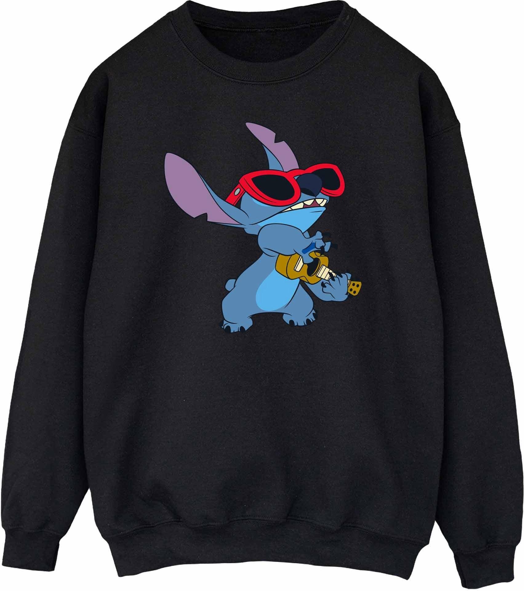 Disney - "Lilo And Stitch Guitar" Sweatshirt für Herren (Schwarz)