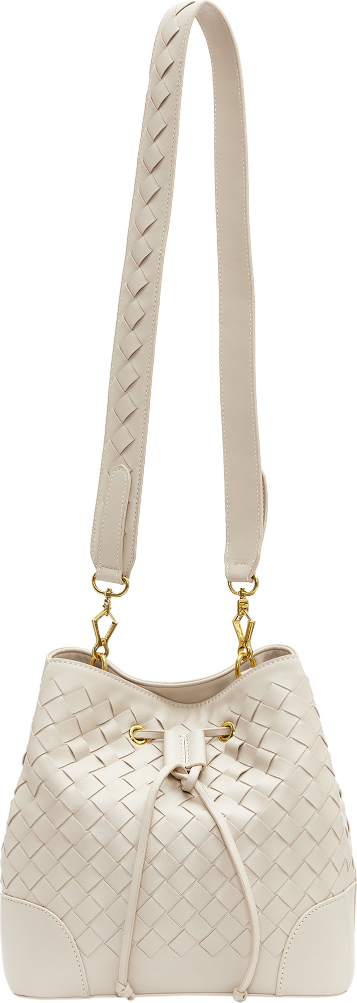 Dreimaster Umhängetasche Frauen Wollweiß