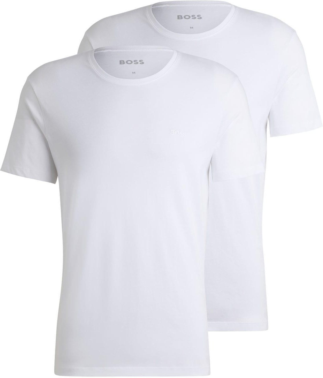 Boss - T-Shirt für Herren, Komfortabel (2er-Pack) (Weiß)