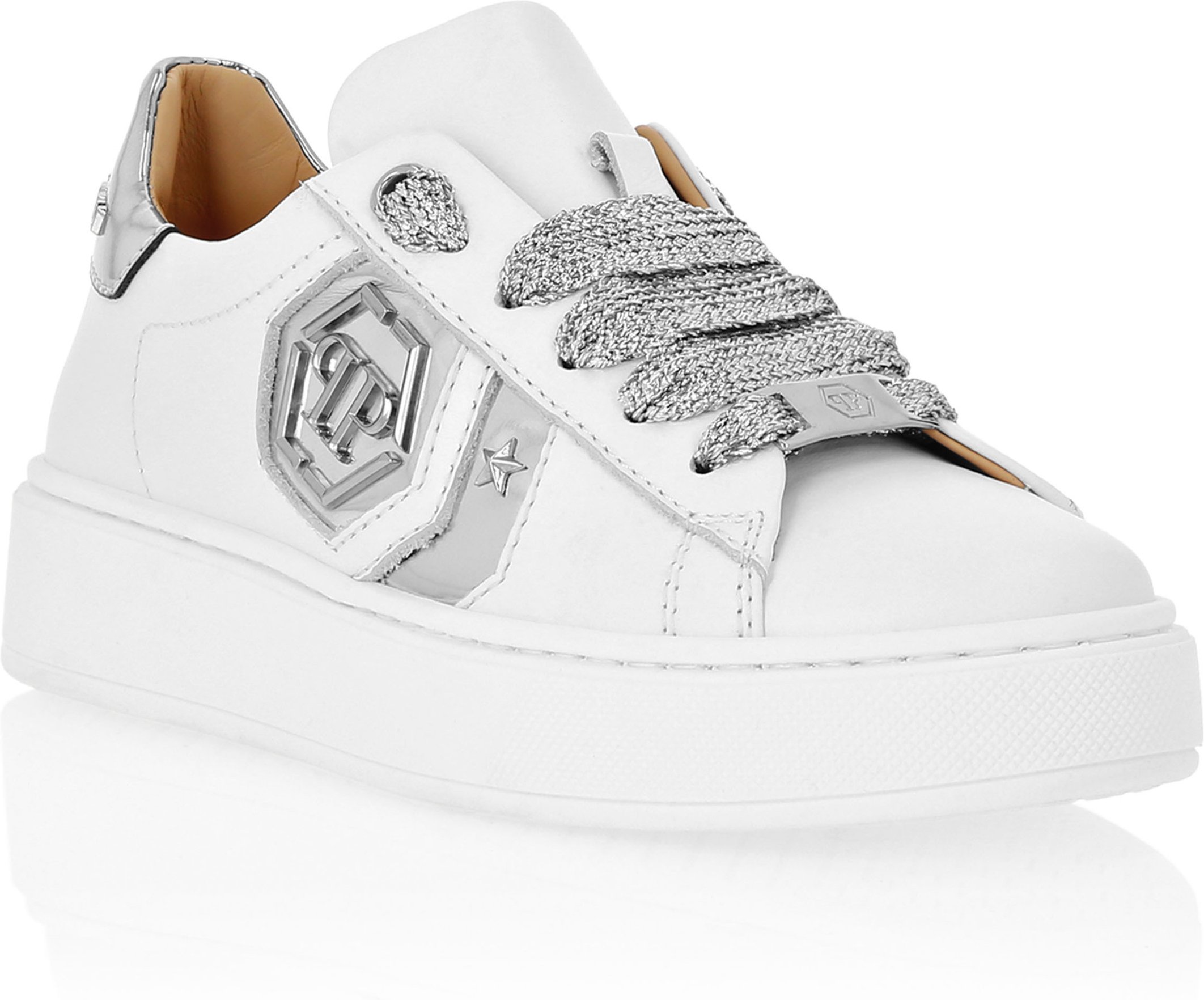 Leather Lo-Top Sneakers Hexagon
