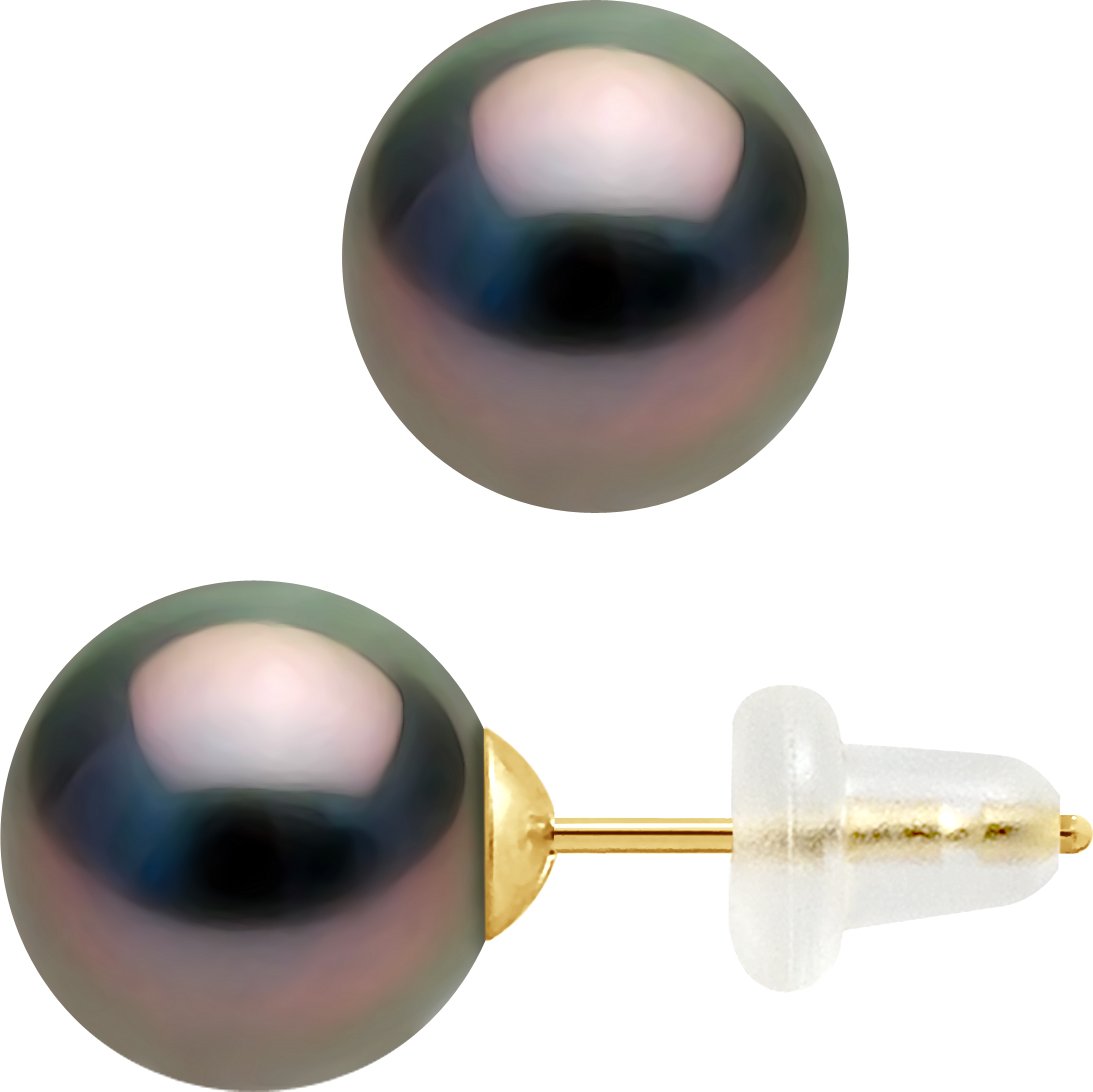 DIADEMA - Ohrringe - Gelbgold und echte Tahiti-Perlen