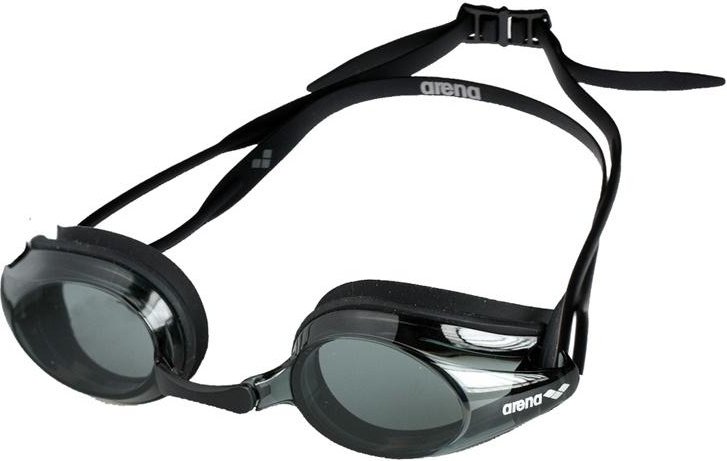 Arena - "Tracks" Transparent Schwimmbrille für Herren/Damen Unisex (Rauch-Grau/Schwarz)