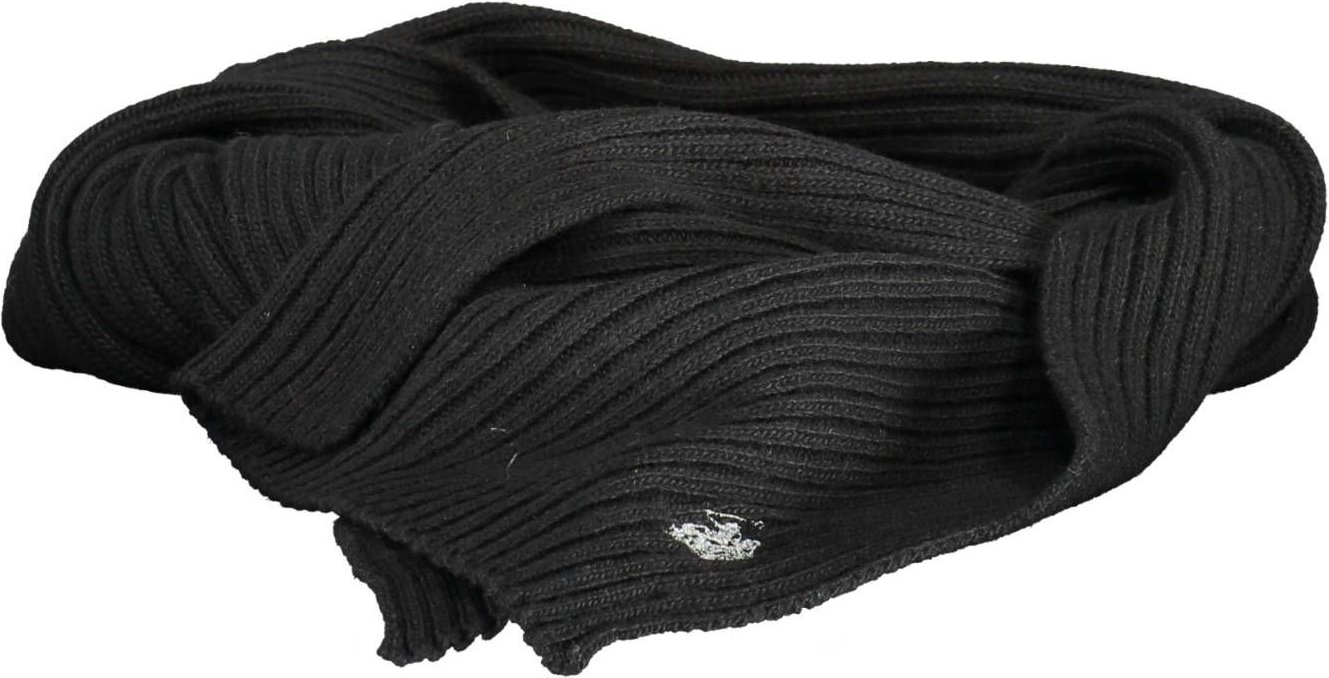 Rippstrickschal Schwarz