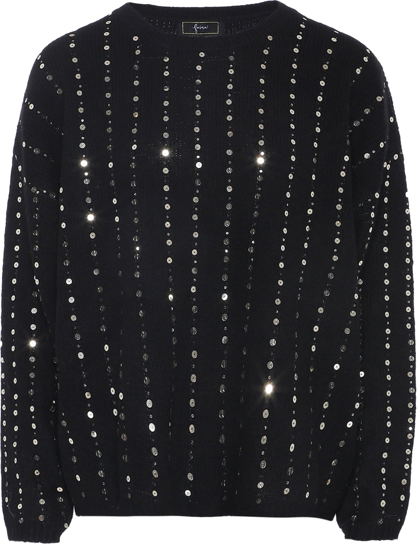 Thumbnail - Faina Strickpullover mit Pailletten Damen schwarz