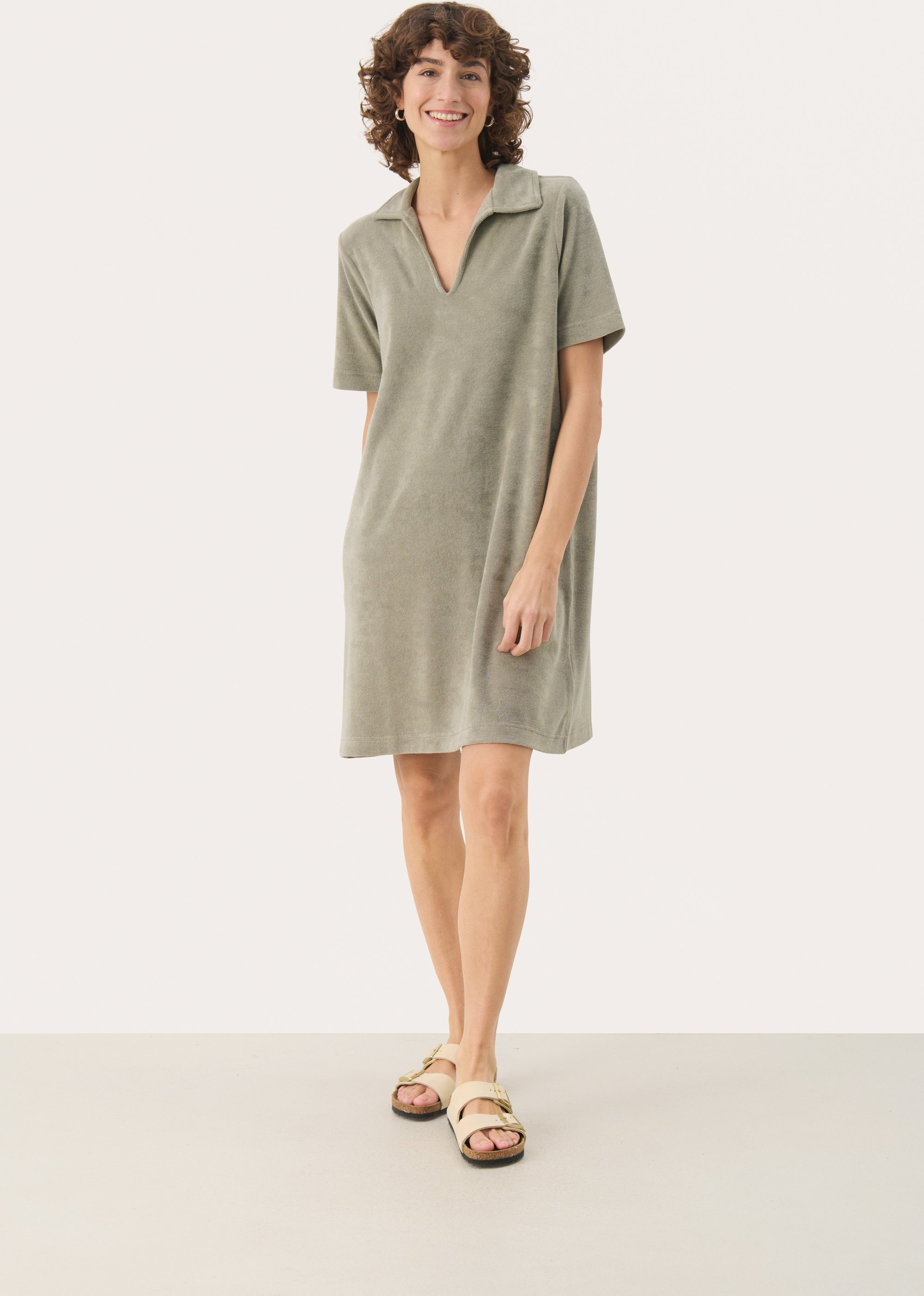 Thumbnail - Jerseykleid A-shape olive