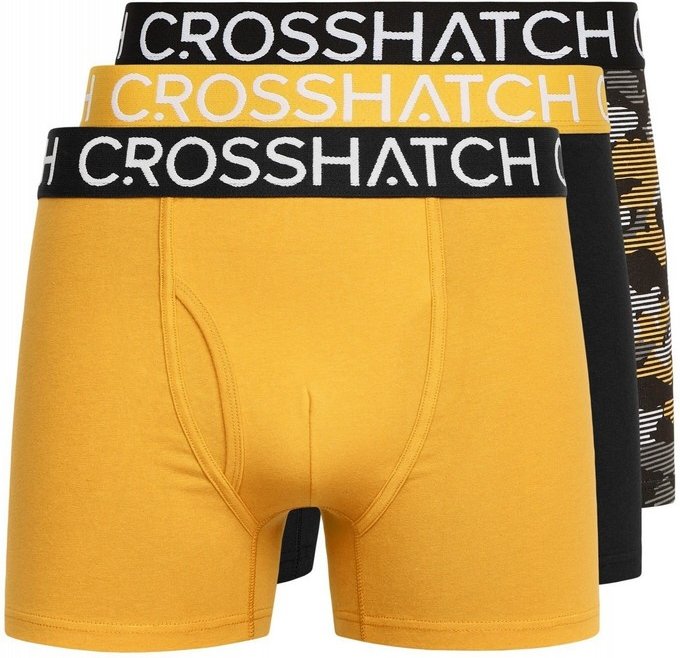 Crosshatch - "Payso" Boxershorts für Herren (3er-Pack) (Gelb)