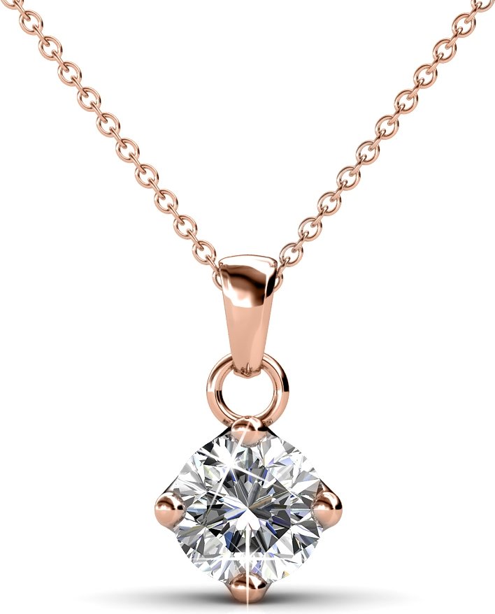 Klassische Anhänger - Roségold und Kristall