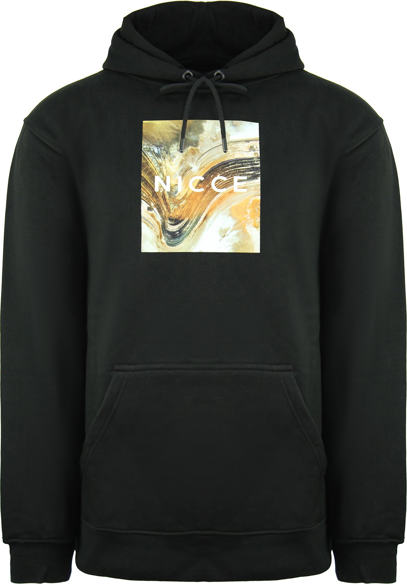 Nicce Long Sleeve Pullover Schwarzer Herren Luftkasten Hoodie 211 1 02 06 0345