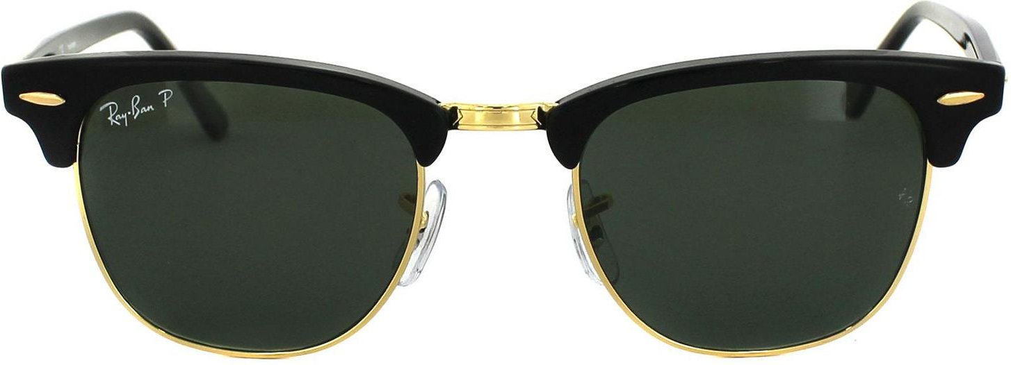 Rayban Lunettes De Soleil Clubmaster 3016 901/58 Noir Vert Polarisé Gret 51mm