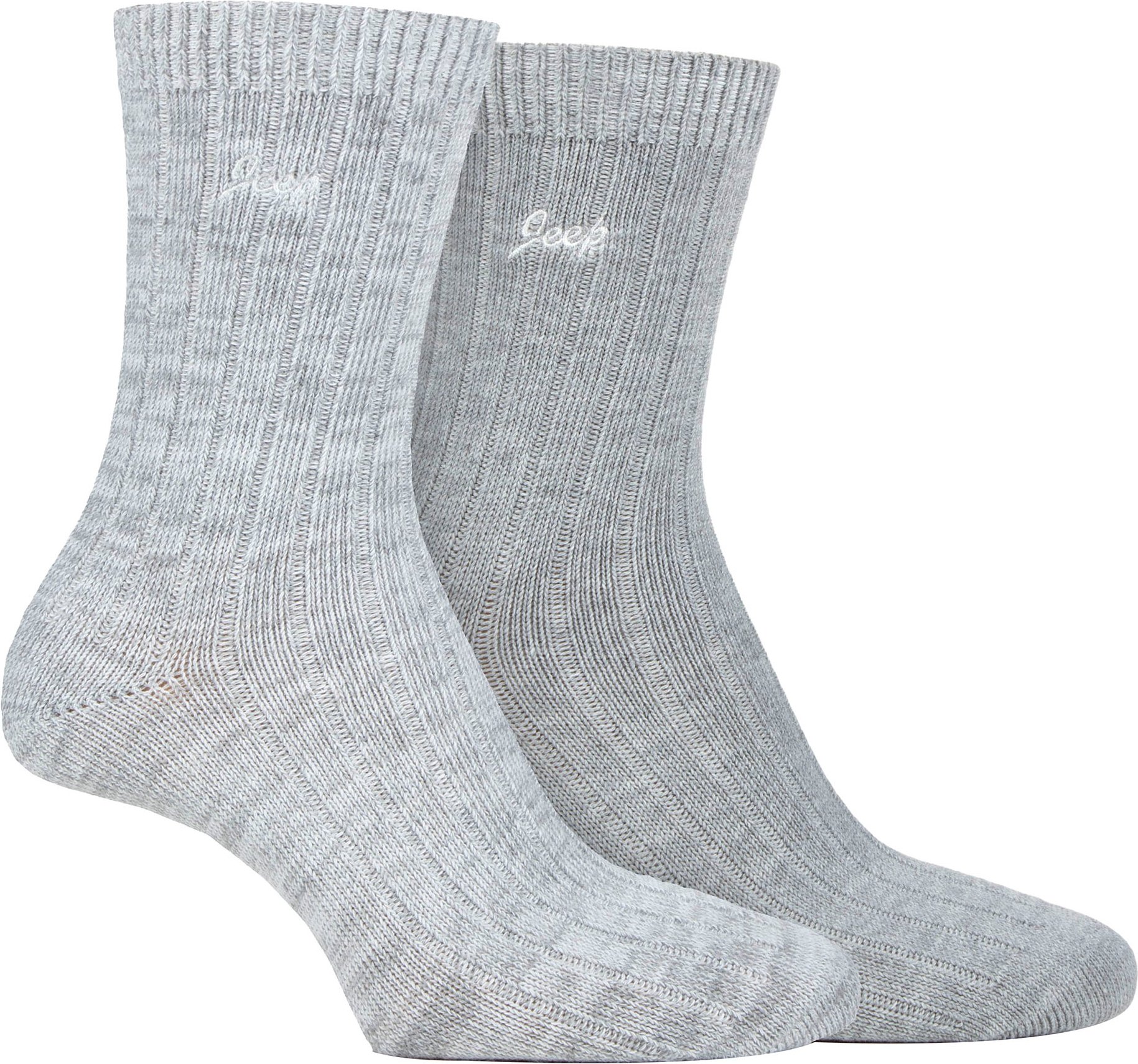 Womens Walking Boot Socken | Jeep | 2 Pack High Performance Polyester Running Socken - Schiefer / Weiß