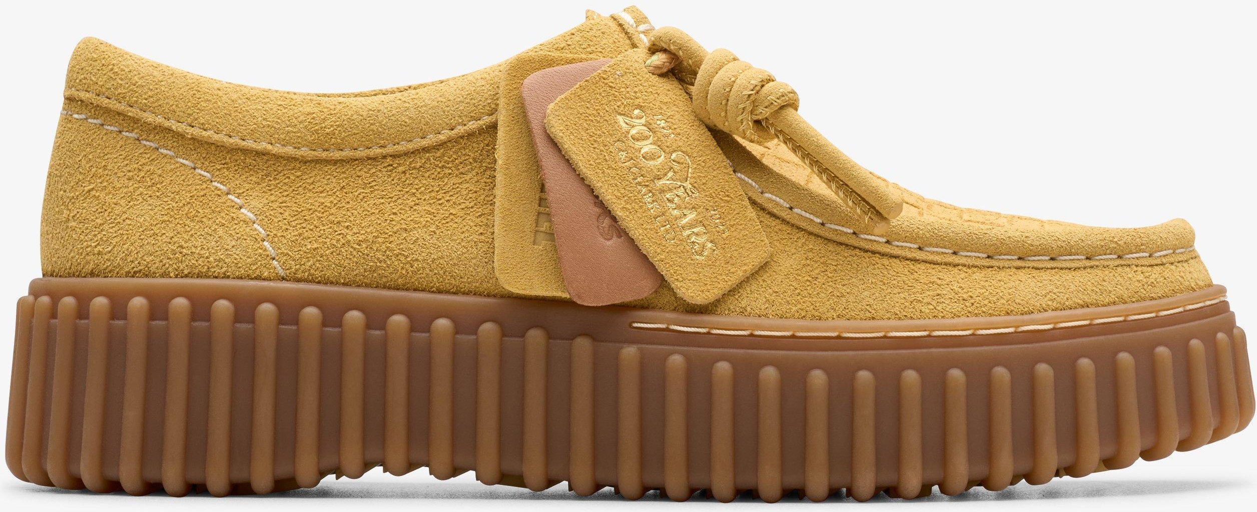 Torhill Bee Golden Tan Suede Schuhe