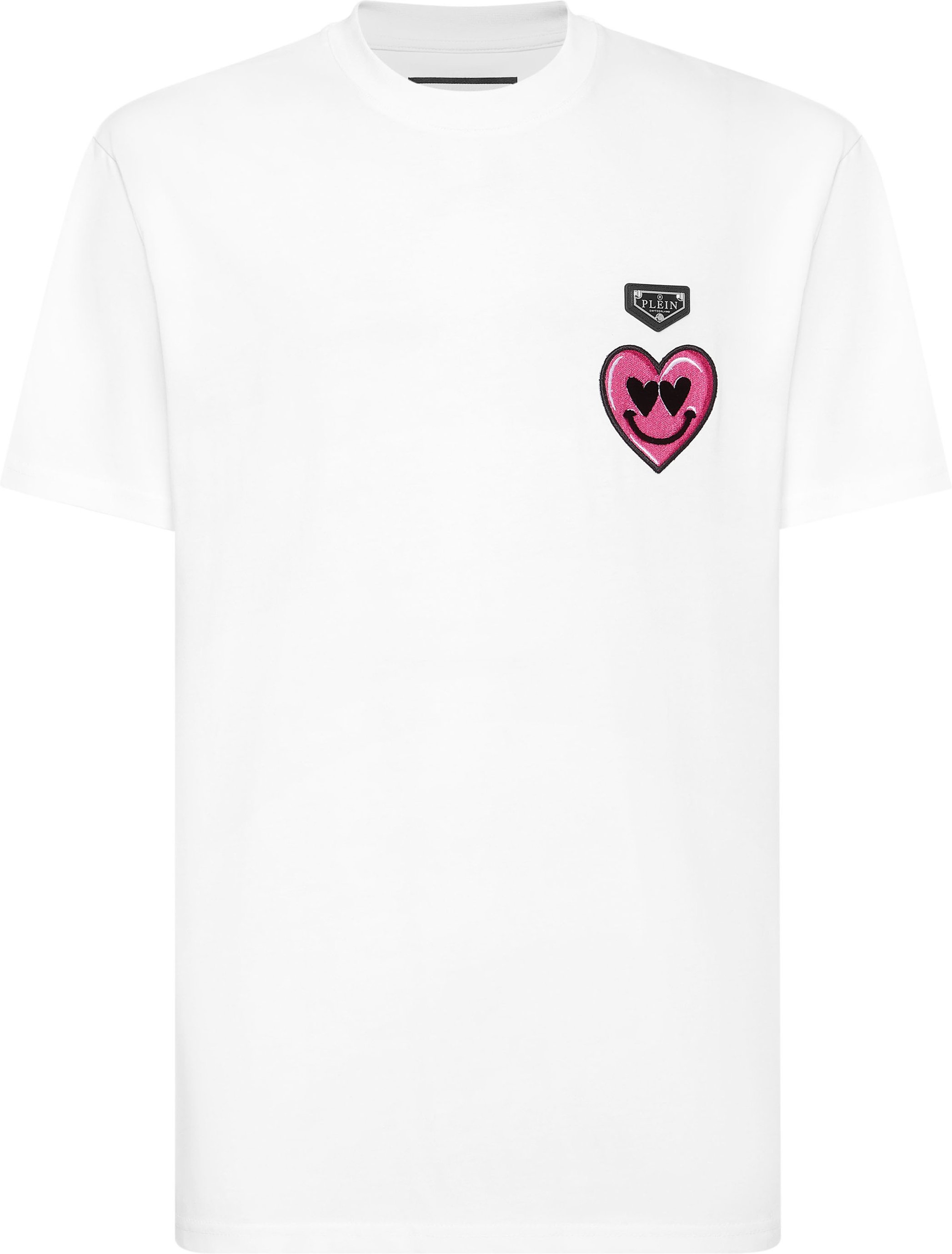 Rundhals-T-Shirt Smile Patch