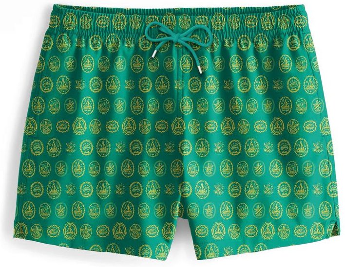 "Green Sailboats" Badeshorts