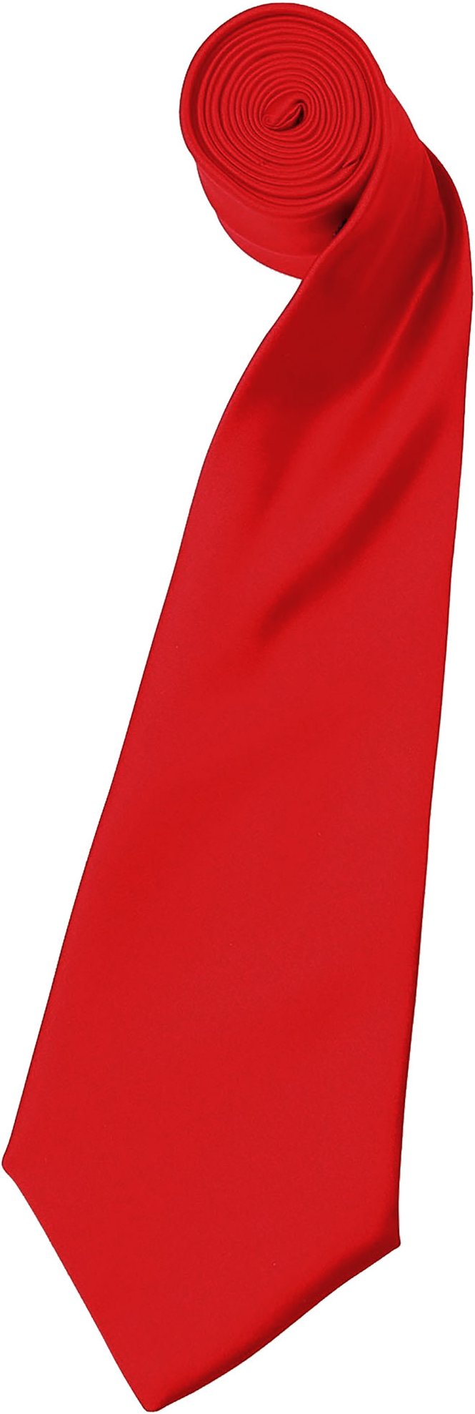 Premier Mens Plain Satin Krawatte (schmale Klinge) (2er-Pack) (Rot)