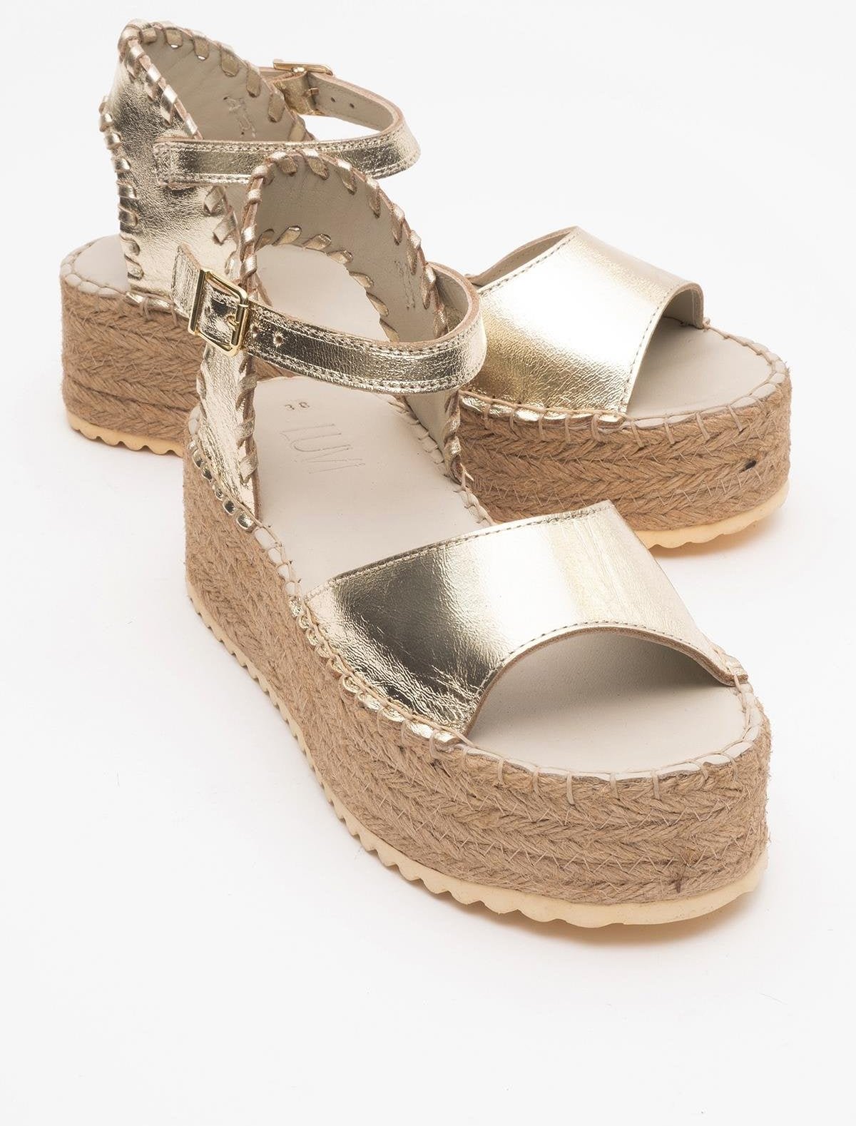 Serez Leder Plateau-Espadrilles Sandale (Damen)