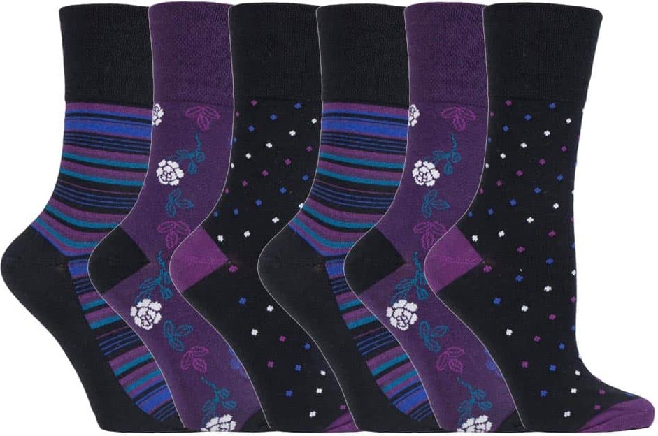 Gentle Grip - 6 Paar Damen Gentle Grip nicht elastische Socken - GG138