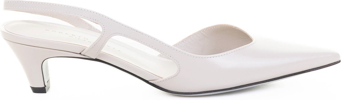 Beige Nubukleder Slingback Pumps