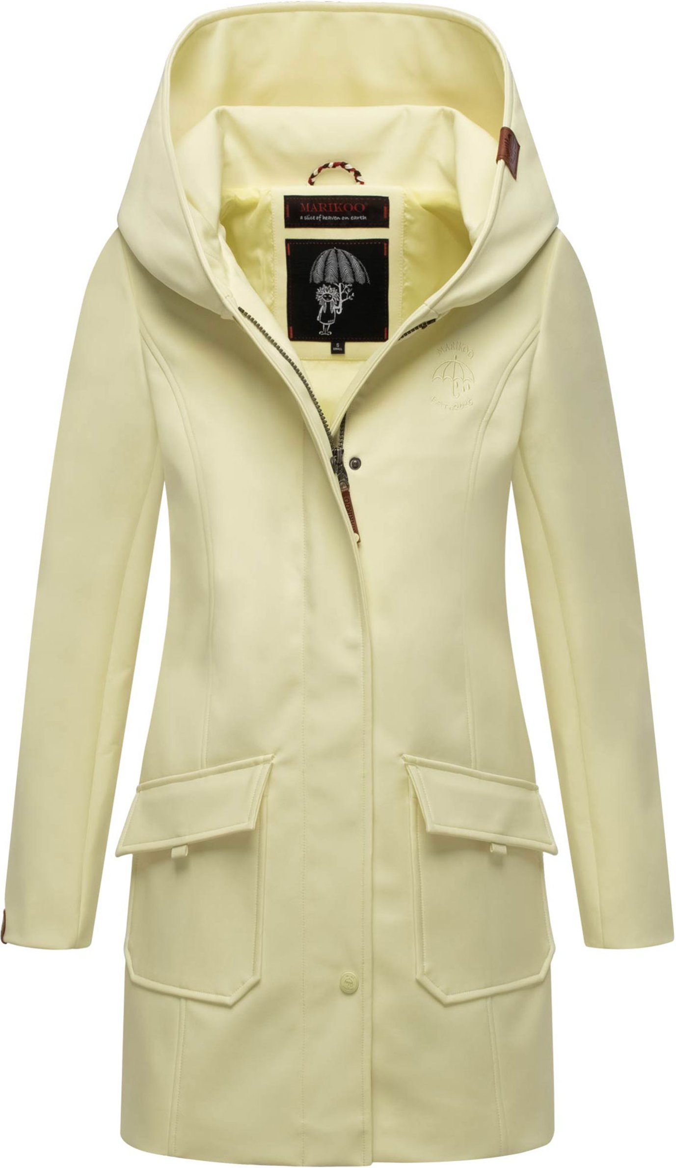 Marikoo Damen Softshelljacke – Mayleen, wasserabweisend mit Kapuze