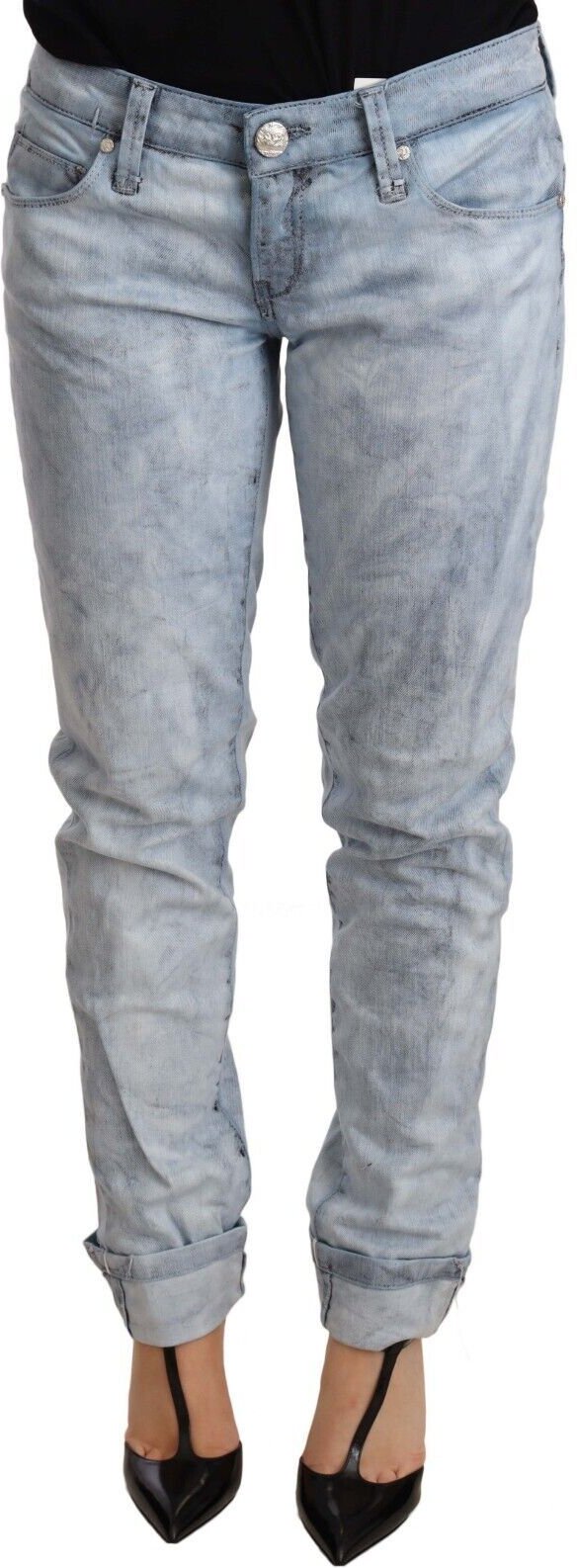 Acht Skinny Acid-Wasch Jeans