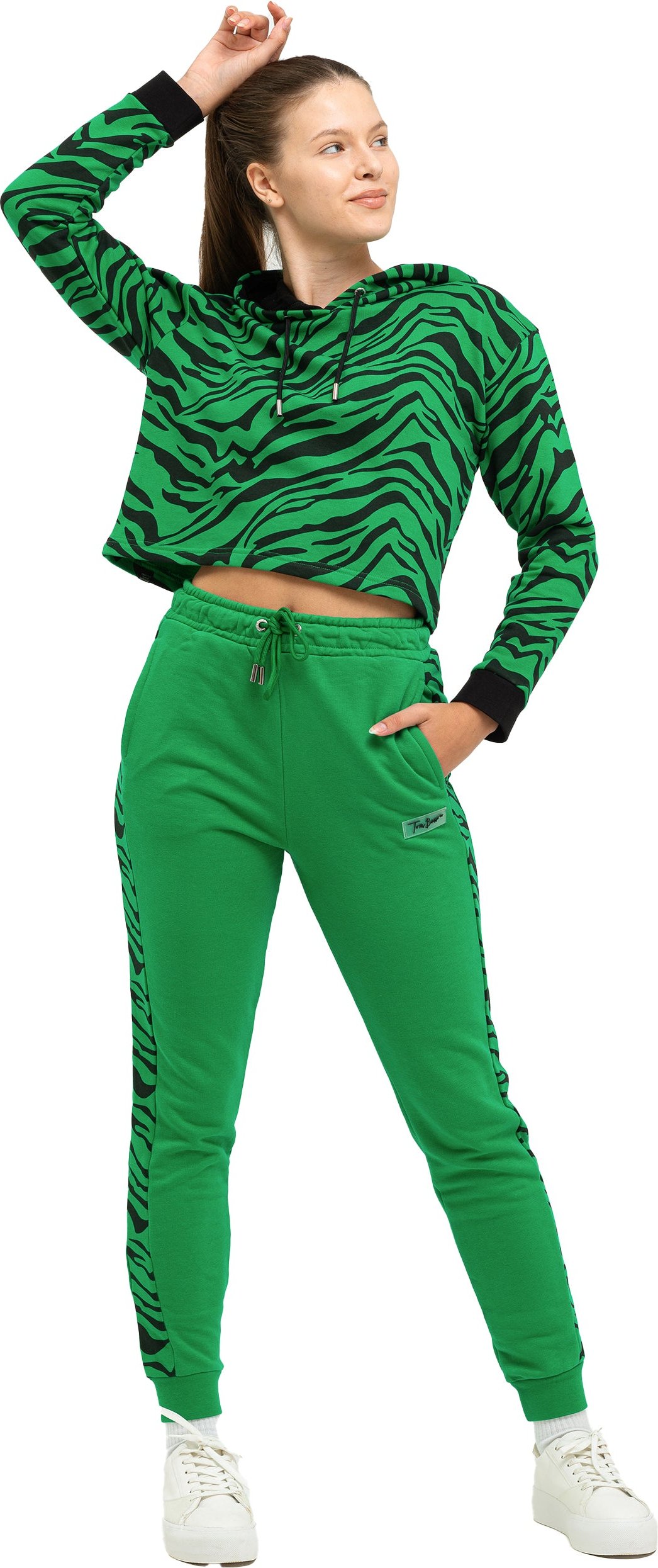 Thumbnail - Tom Barron Damen Stylischer Zebra-Trainingsanzug-Set