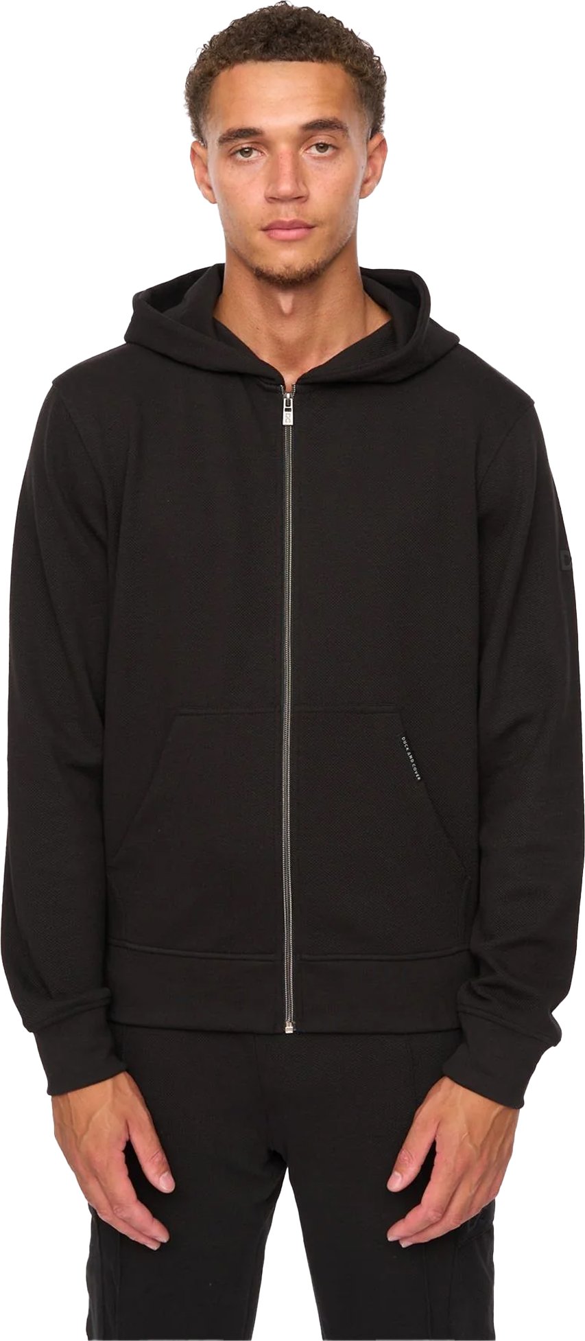 Duck and Cover - "Optimus" Hoodie mit durchgehendem Reißverschluss für Herren (Schwarz)