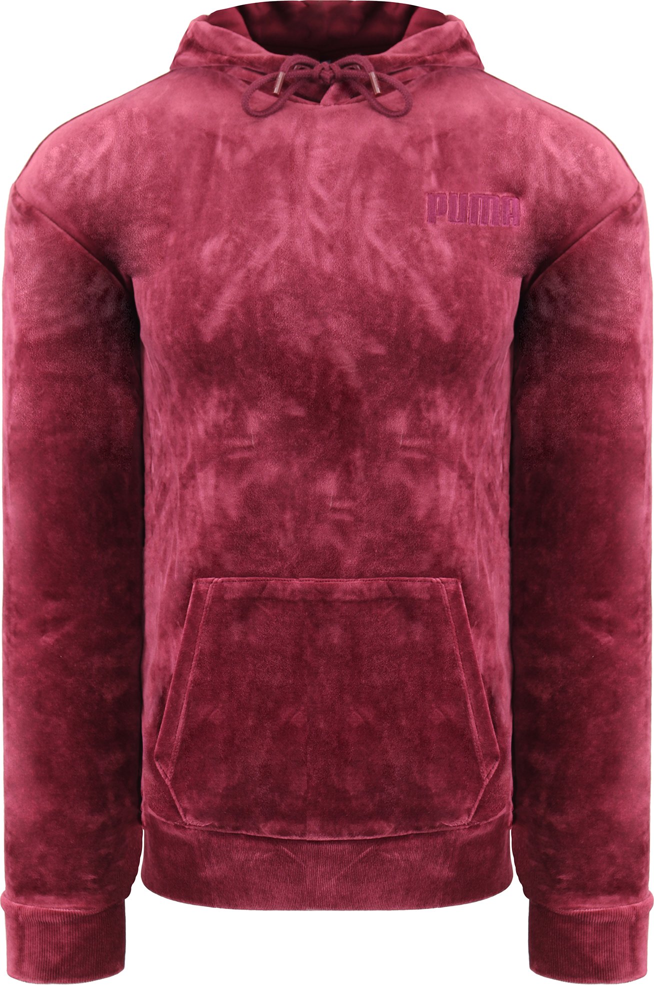 Puma bestickte Frauen Weinrot Red VeloR Hoodie