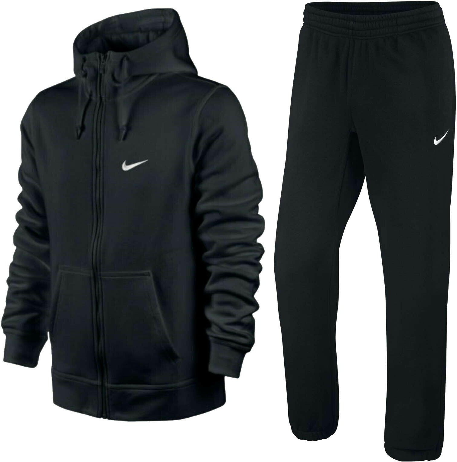 Thumbnail - Nike Herren Club Fleece Komplett-Trainingsanzug-Set Schwarz
