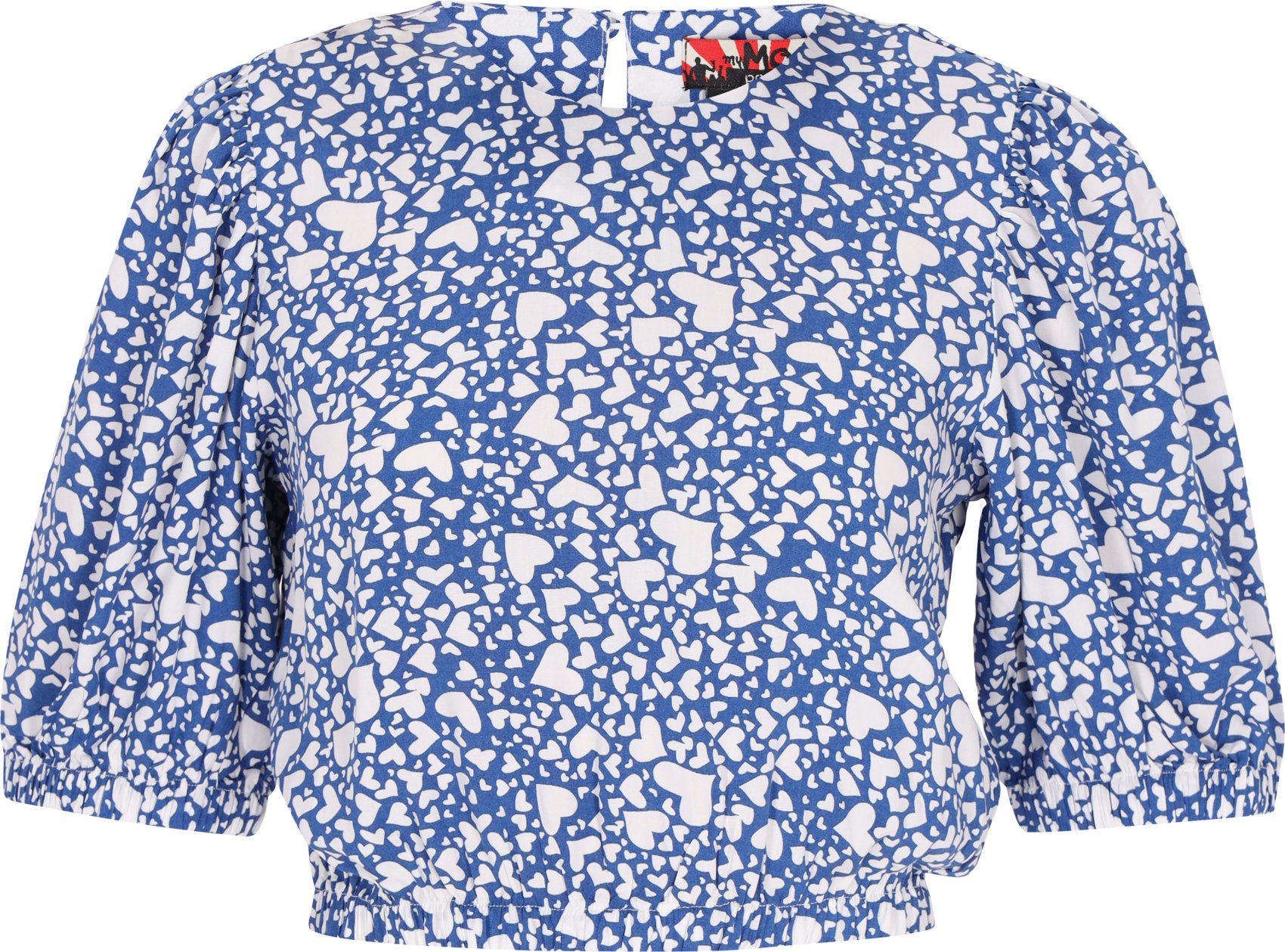 Mymo Bluse Frauen blau weiß