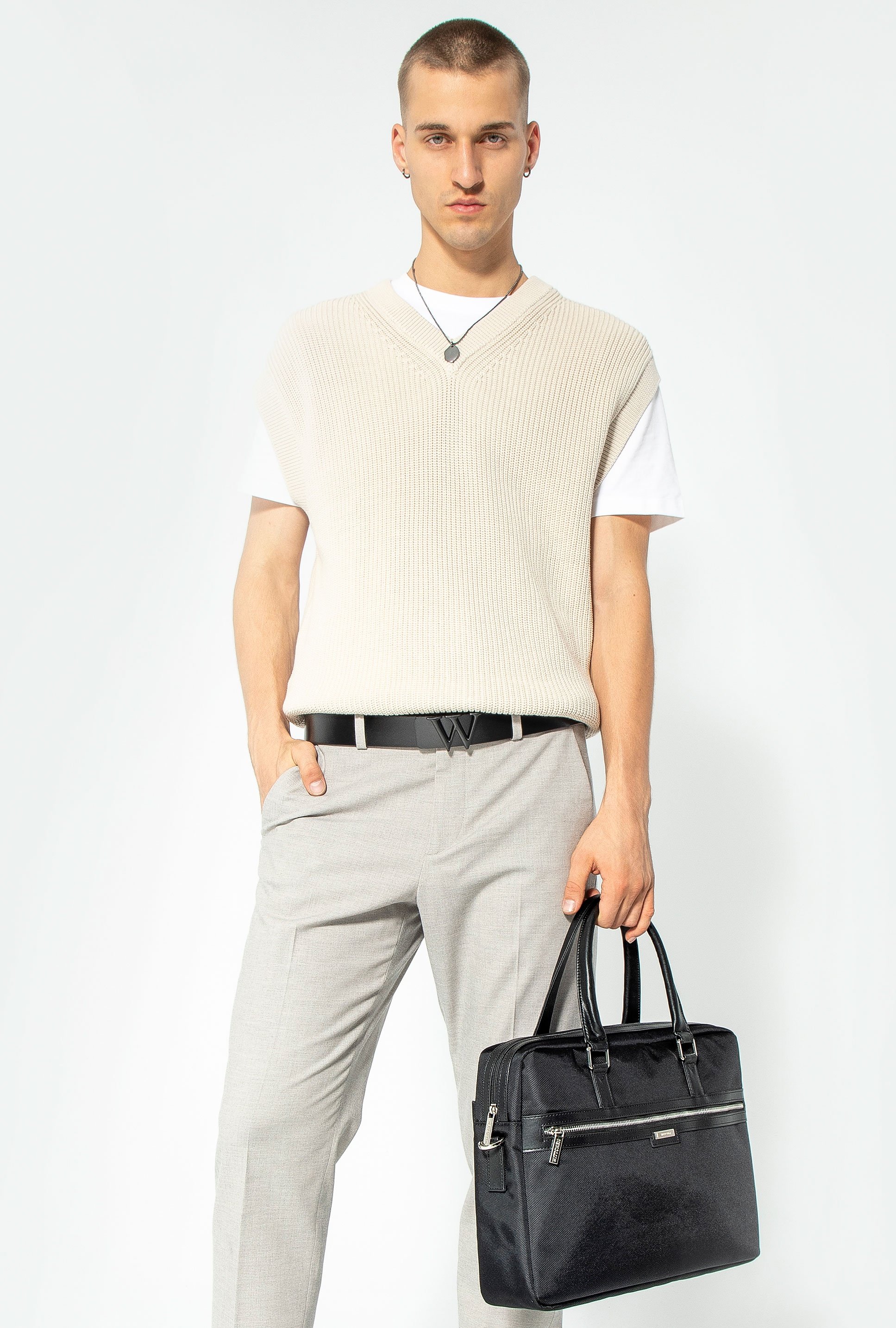 Wittchen Herren-Laptoptasche 17" Schwarz Polyester