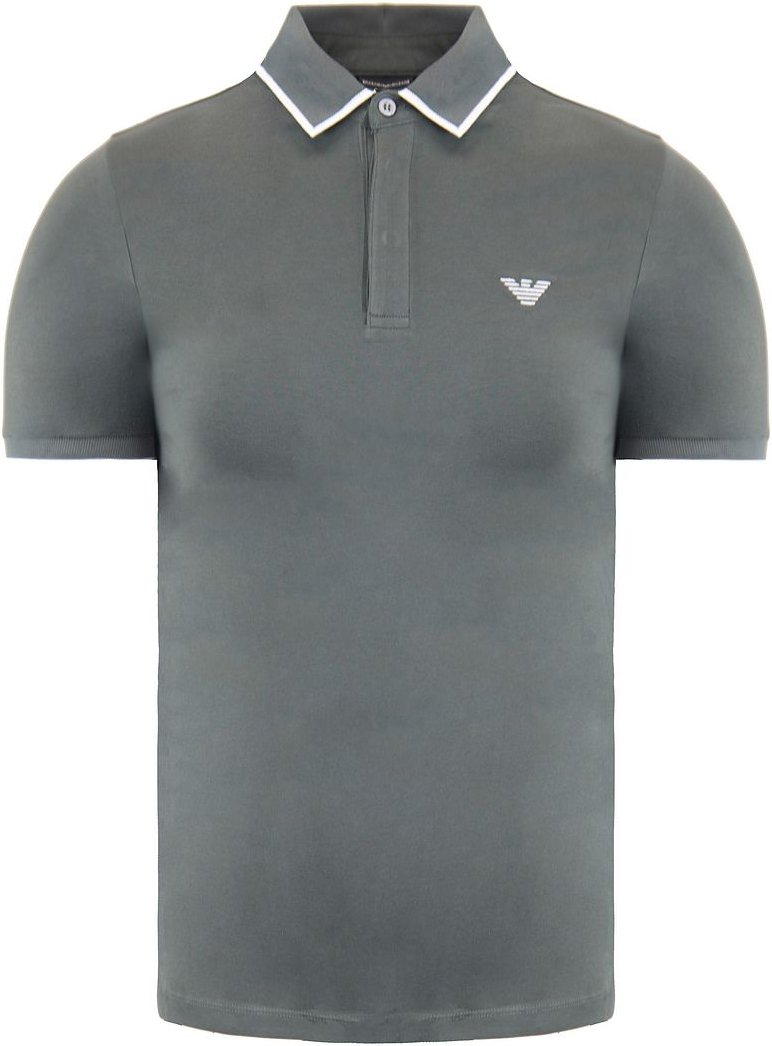Emporio Armani Mens Grey Polo -Hemd