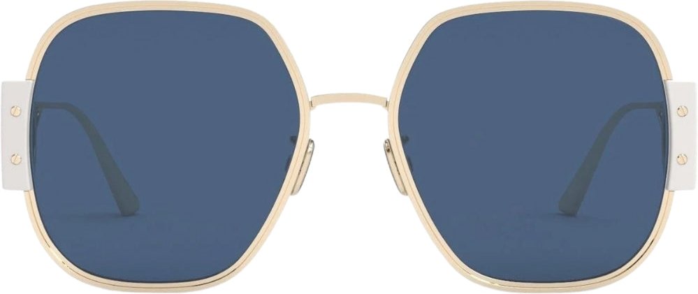 Dior 30montaigne - Sonnenbrille Mit Elfenbeinfarbenem Rahmen Und Blauen Gläsern