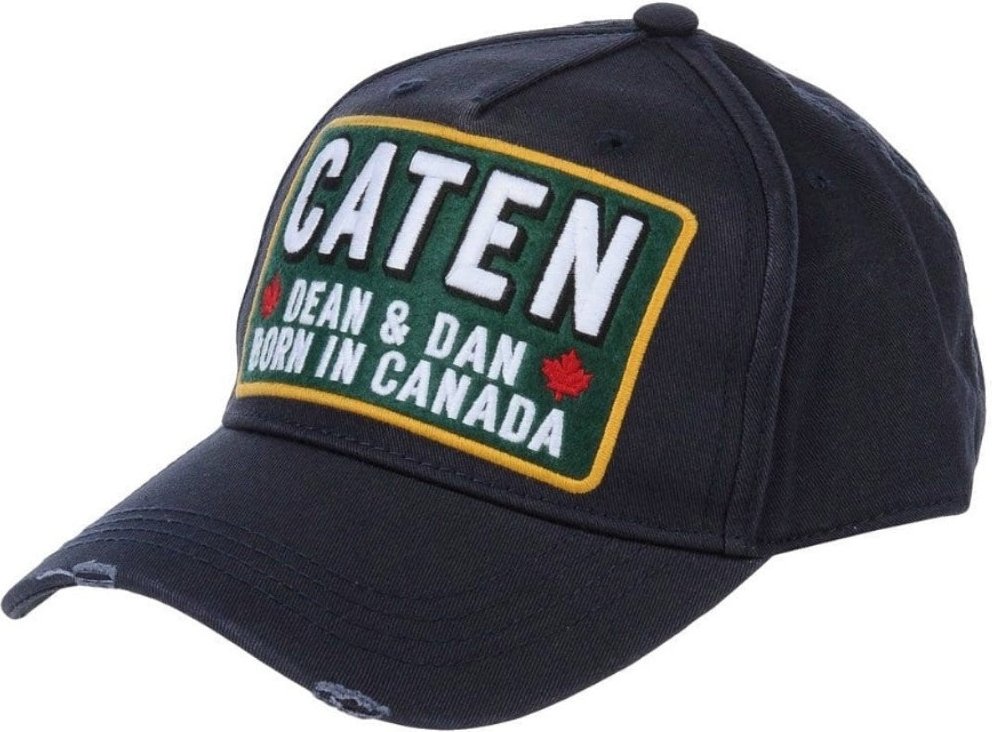 Dsquared2 - Marineblaue Kappe Mit Born In Canada-design