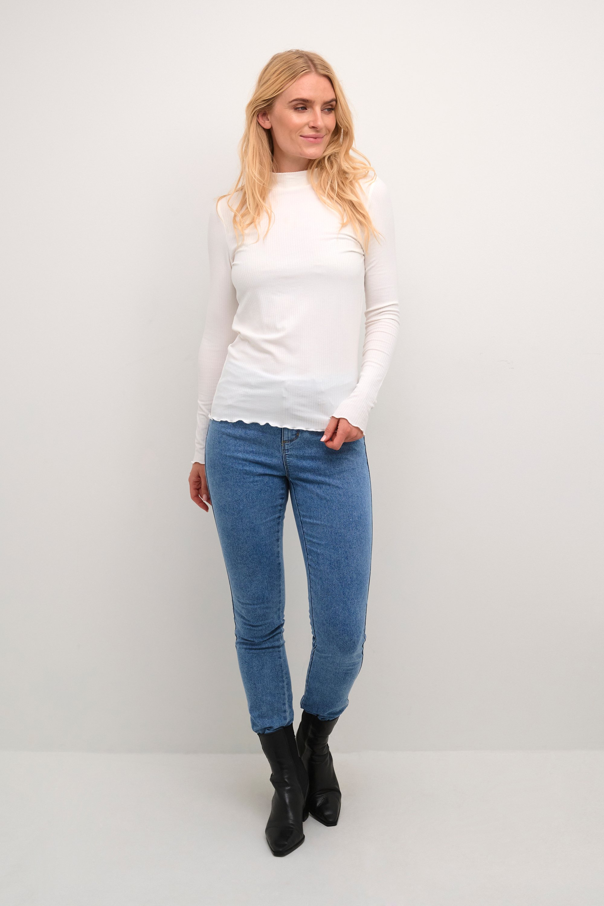 Langarm-Shirt Tight fit white