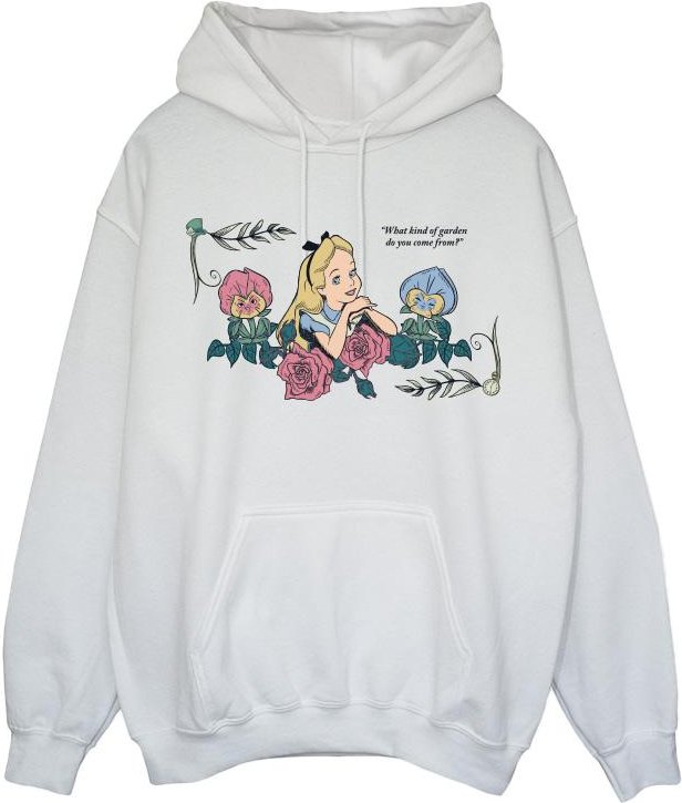 Disney - "Alice In Wonderland What Kind Of Garden" Kapuzenpullover für Damen (Weiß)