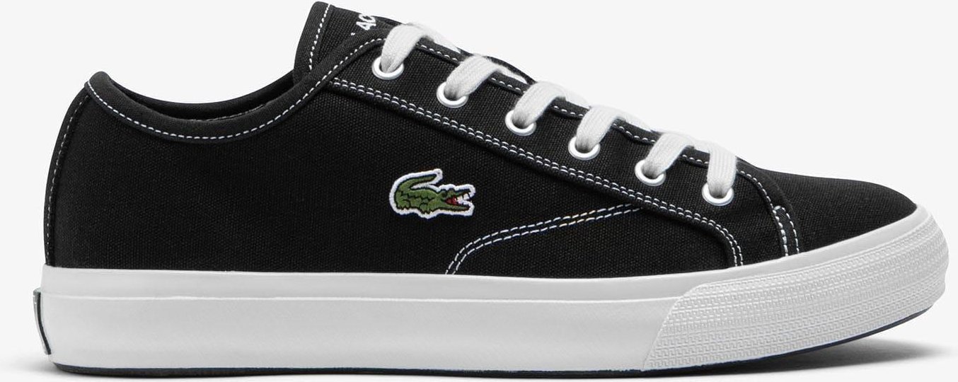 Lacoste - "Backcourt" Sneaker für Herren, Canvas, niedrig geschnitten (Schwarz)
