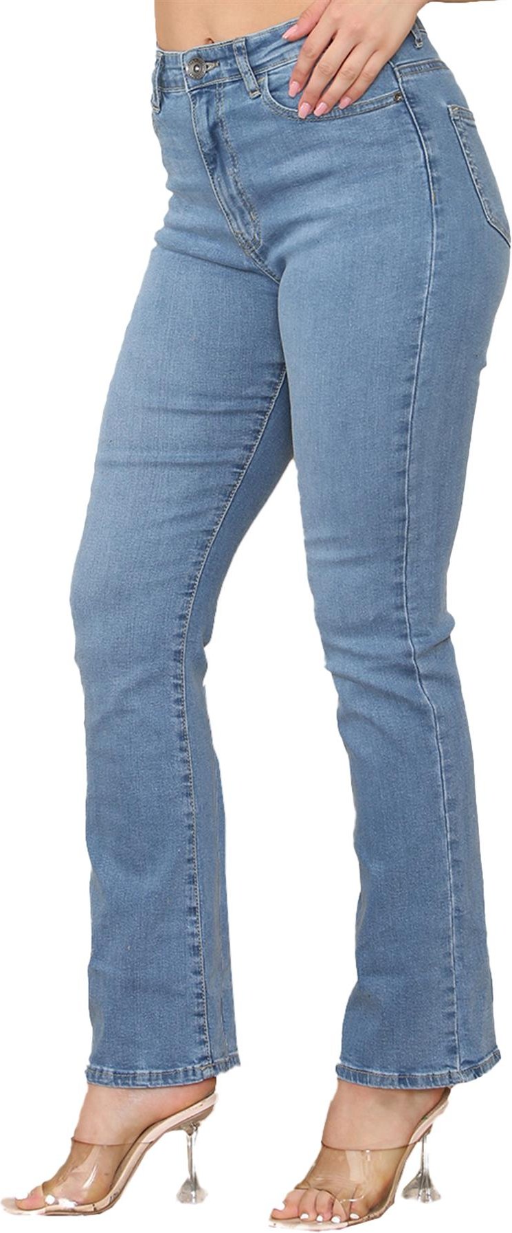 Enzo | Womens Bootcut Jeans - Hellblau