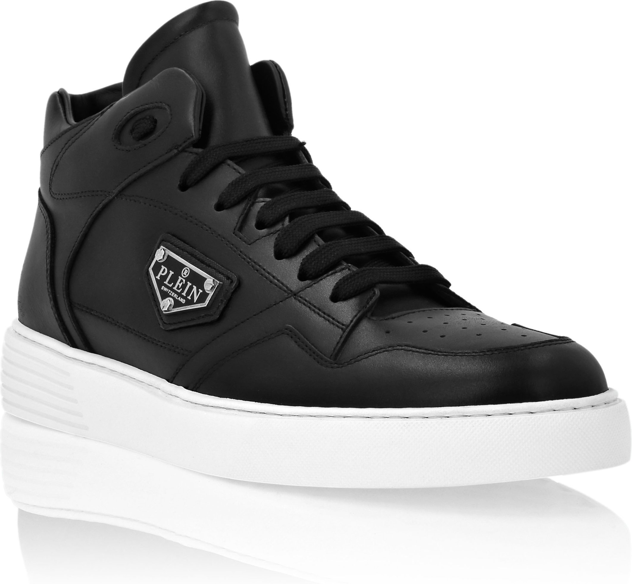 Mid-Top-Sneakers aus Nappaleder