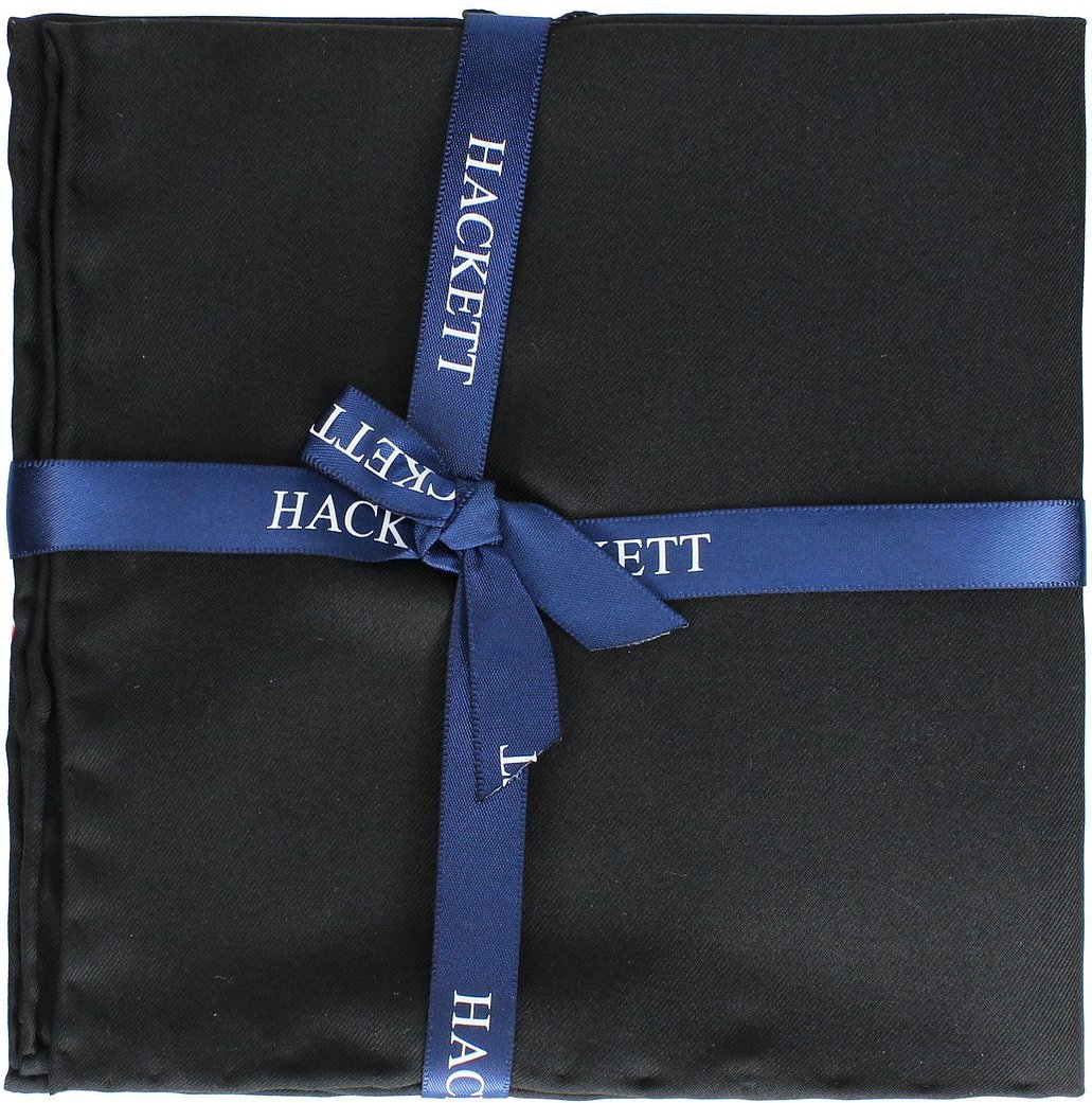 Hackett London Plain Satin Mens Black Hank Taschentücher
