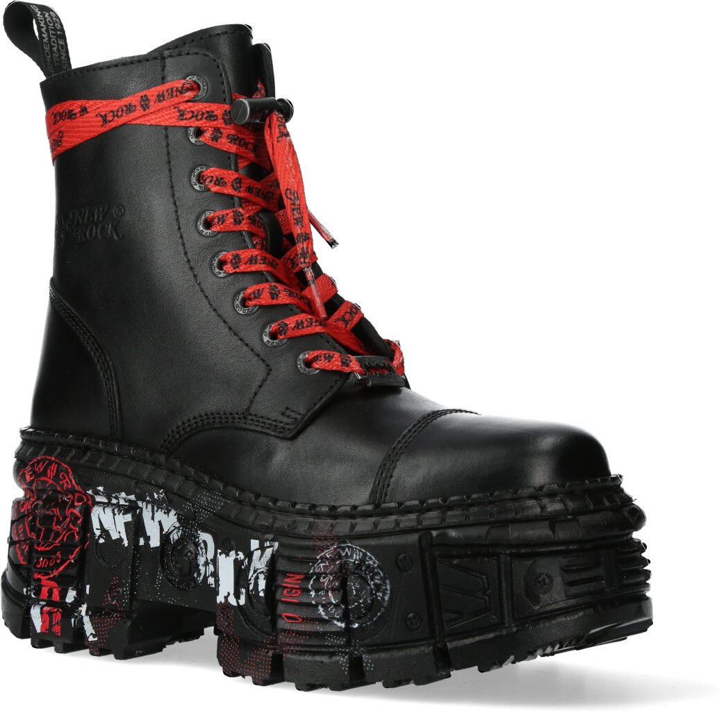 New Rock Punk Plateau-Lederstiefel-WALL126CCT-C1