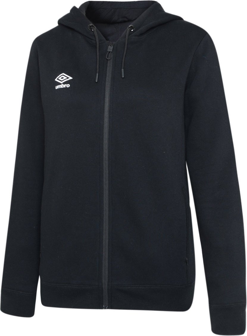 Umbro Damen/Damen Club Leisure Full Zip Hoodie (Schwarz/Weiß)