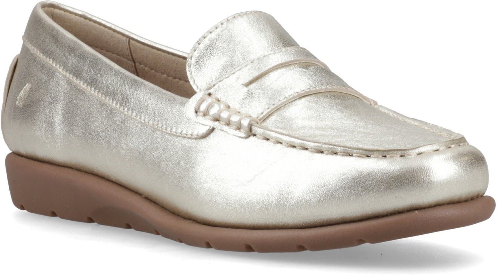 Hush Puppies Shelby Leder Damen Mokassins in Gold