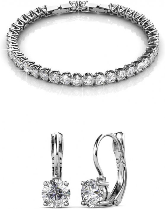 Rundes Venus-Set - Silber und Kristall