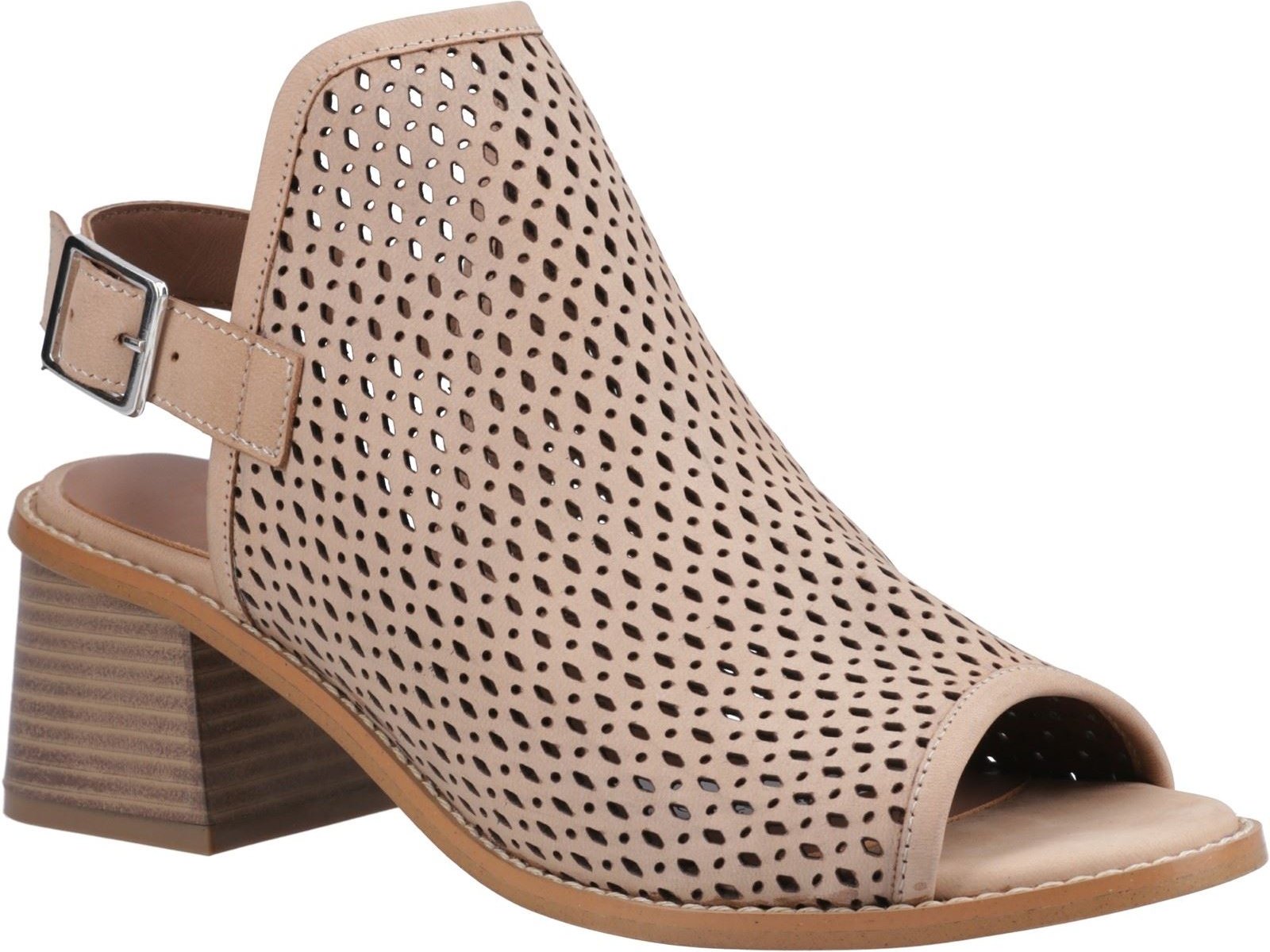 Hush Puppies Louise Heeled Damen Sandalen Aus Leder In Taupe