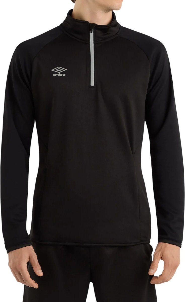 Umbro - "Sportswear" Sweatshirt mit kurzem Reißverschluss für Herren (Schwarz)