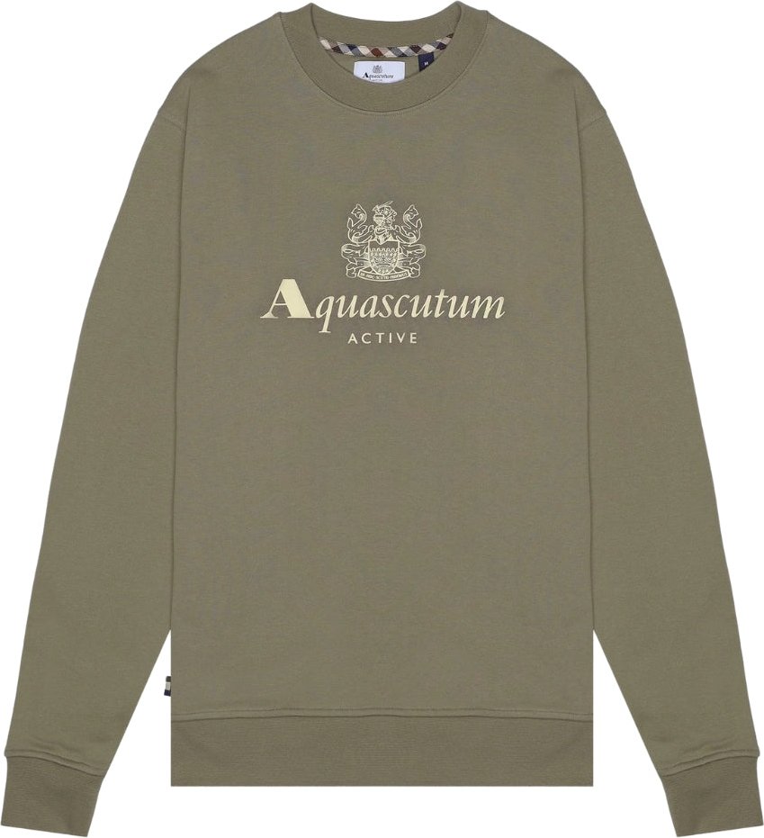 Aquascutum Active Big Logo Crewneck Army Green