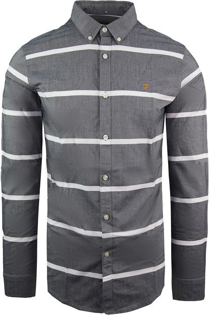 Farah Merrick Mens Grey Hemd
