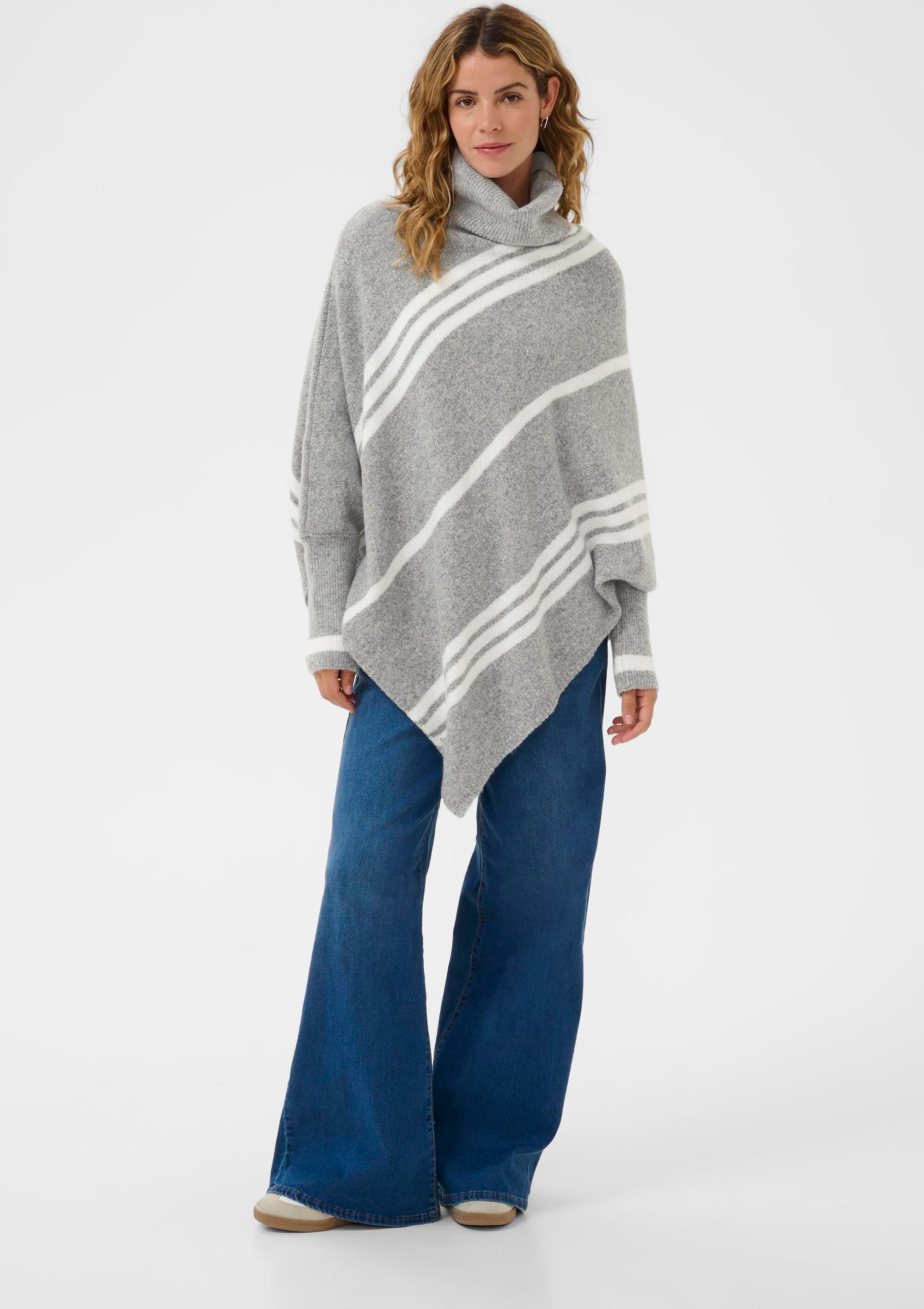 Poncho CRKuma Poncho Loose fit grey white