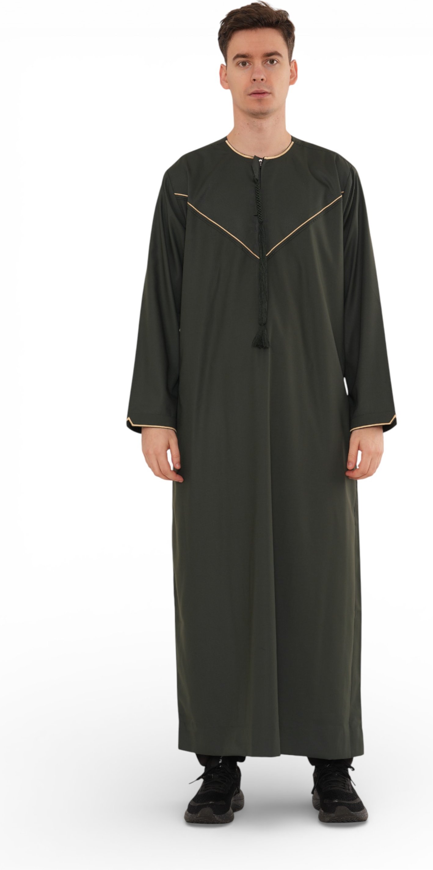 Herren Ramadan Grüne marokkanische Jubba-Robe Djellaba Eid Thobe – TT-007